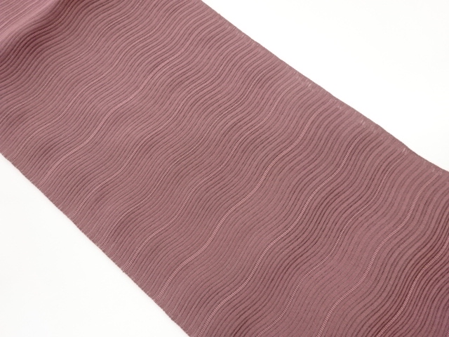 JAPANESE NAGOYA OBI FOR SUMMER / TSUZURE / WOVEN WAVY STRIPE